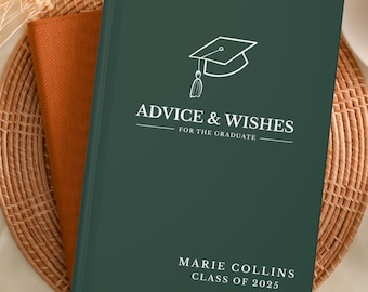 Personalized Graduation Advice Guest Book - Class of 2025 Keepsake