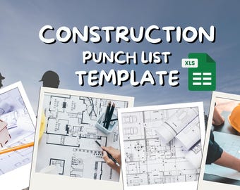 Construction Punch List Template: Customizable Excel Sheet
