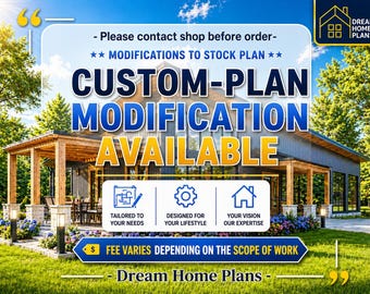 Custom Design Service for Stock House Plans – Minor & Major Modifications Available