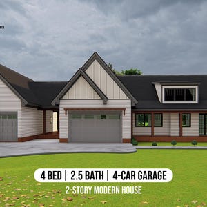 Luxe modern landhuis met 4 slaapkamers, 2 verdiepingen tellend huis met souterrain, garage voor 4 auto's, open woonconcept, energiezuinige woningindeling