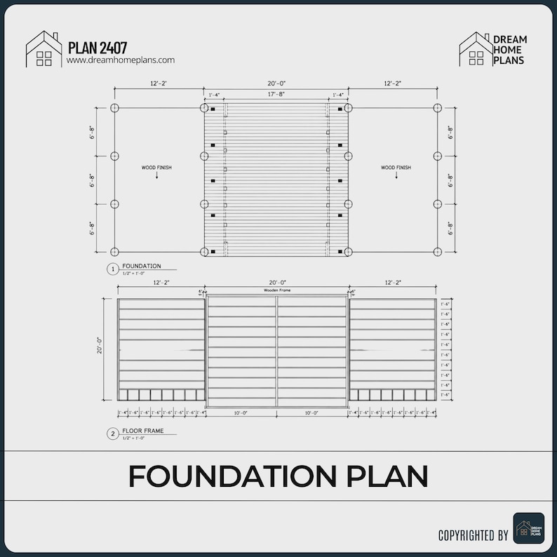 Twin Anchors Cottage House Plan | Small Cabin DIY Building Plans | Custom House Plans (Digital Download) image 6