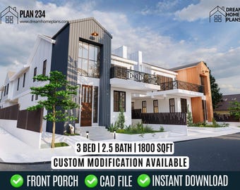 Modern 3-Bedroom House Plan: Homestead Retreat (PDF)