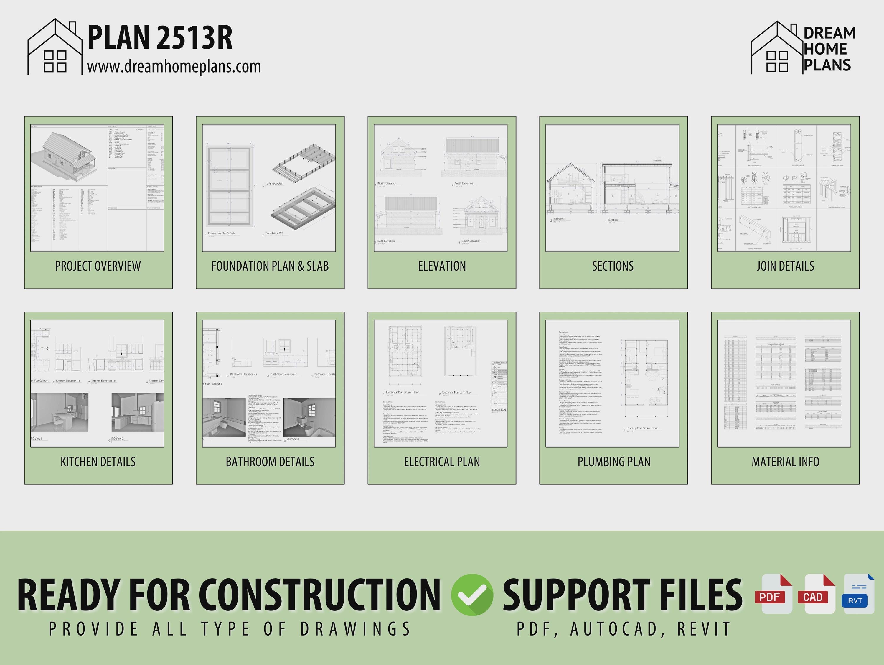 Rustic Cabin House Plan With Loft | 2 Bed, 1 Bath, 1285 Sqft (digital ...