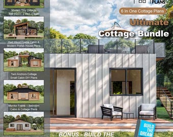 Cottage Home Plans Bundle: 6-in-1 Custom Cabin House Designs (Digital Download)