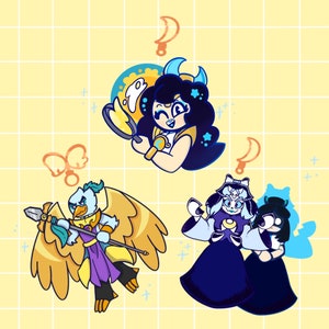LMK keychains - Peng, Lady Bone Demon, and Chang’e