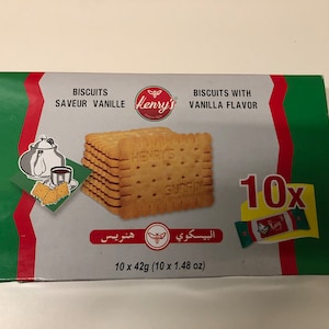 Galleta marroquí Henry&#39;s con sabor a vainilla 10 X 42 g.