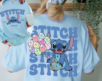 Stitch Est 2002 png, Stitch Png Retro, Stitch Balloons PNG, Stitch Voyage D'été, En-cas Magiques Sublimation, Stitch Shirt Png, Magic Kingdom