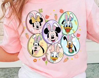 Mickey And Friends Ostern SVG, Ostern SVG, lustige Ostern Png, Osterhase SVG, Ostereier Png, Stich png, Frühling svg, geschnittene Dateien für Cricut