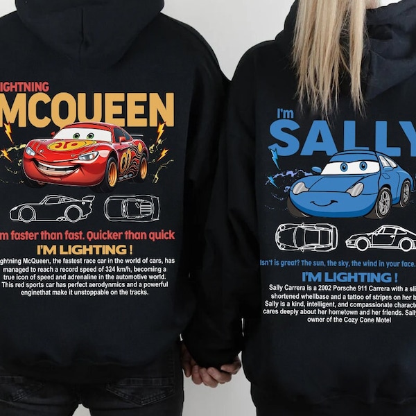 Cars Matching Shirt PNG, Mcqueen and Sally Couple Shirt, Couple Cars Shirt, ILightning Sally Cars Png, Cars Movie Shirt, Png Digital File