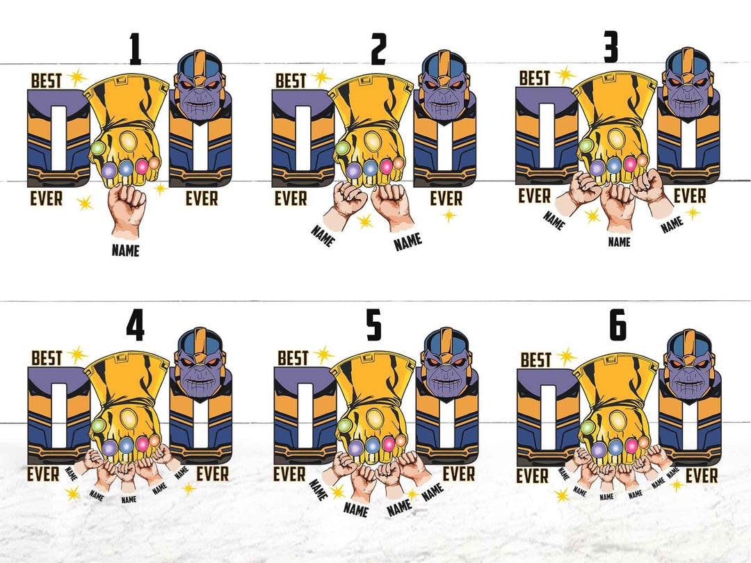 Personalized Thanos Dad Fist Bump Bundle Png, Dad's Team Png,best Dad ...