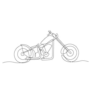 Klassisches Vintage Bike Illustration, Motorrad als 5 digitale Downloads in Schwarz & Weiß SVG, PNG, Eps, dxf, jpg / digitaler Download.