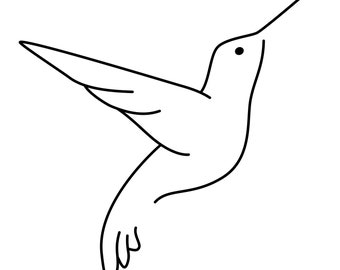 Elegant hummingbird, bird 5 Direct Downloads in Black & White SVG, PNG, EPS, dxf, jpg / digital download
