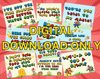 Super Mario Photo Booth Props: Party Decorations (Digital Download)