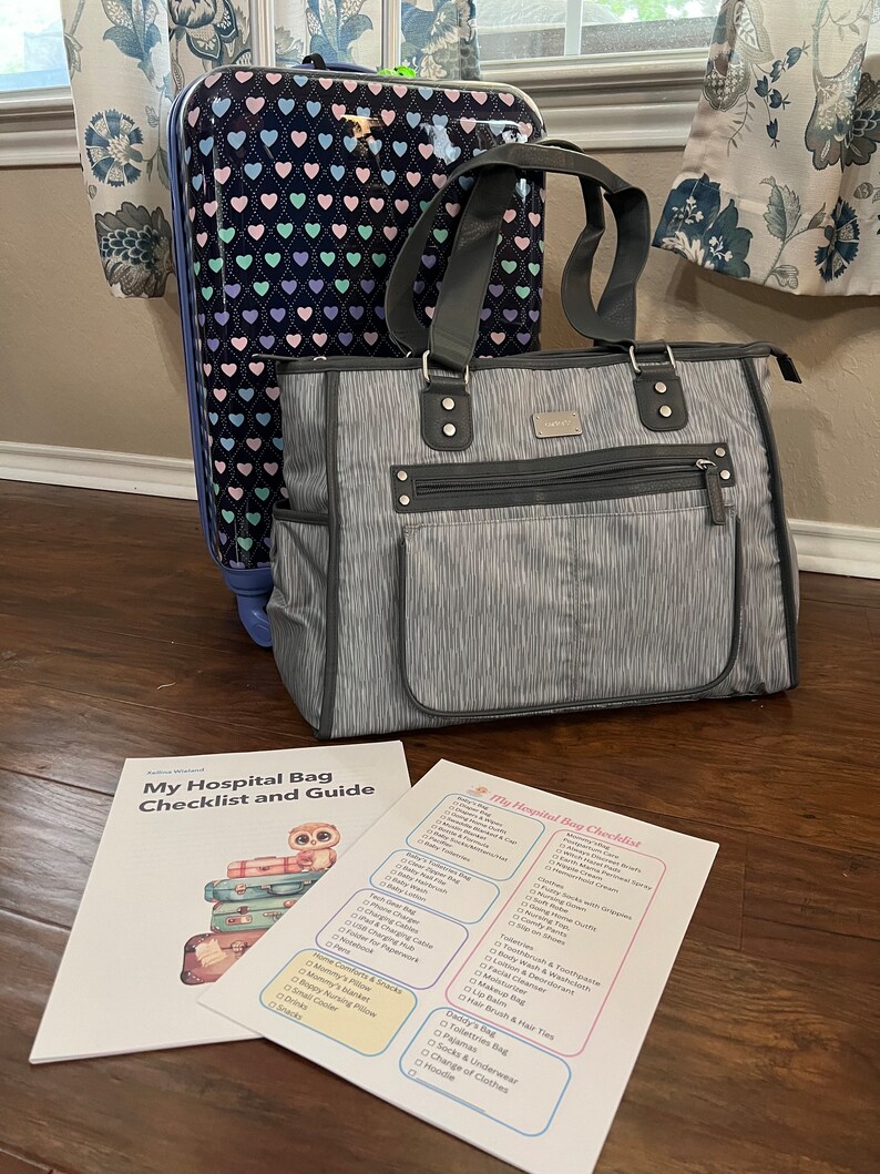 Hospital Bag Checklist Guide Printable Birth Checklist Hospital Bag Packing List Go Bag