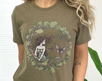 Fantasy Shirt, Fairycore Shirt, Cottagecore Shirt, Fantasycore Shirt, Gift for Him, Gift for Her, Witchy Clothing, Dark Academia, DnD Lover