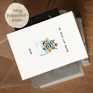 Postkarte „Du bist die Beste MAMA“ | Karte für die beste Mutter und alle lieben Mamas aus hochwertiger Holzschliffpappe