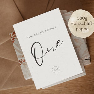 Postkarte „You are my number one - always“ | Zeit mal wieder "Ich liebe Dich" zu sagen? | Geschenk zum Valentinstag, Jahrestag, Verlobung