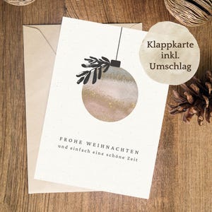 Klappkarte Weihnachten | Einfach eine schöne Zeit | aus hochwertigem Naturpapier