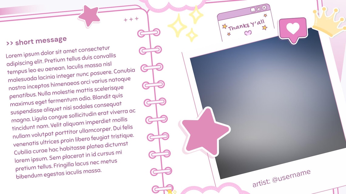 Vtuber Debut Slides [PINK NOTEBOOK] - Etsy