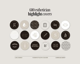 600 Esthetician Instagram Highlight Covers Neutral Skincare Story Instagram Highlight Template Instagram Minimalist IG Story Highlight Icons