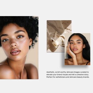 Melanin Skincare Stock Photos, Aesthetic Melanin Beauty Skin Care Stock Images for Esthetician Beauty Salon Social Media & Branding image 3