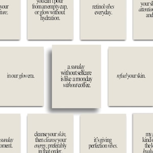 Instagram Quote Templates, Inspirational Skincare Beauty Quotes, Instagram Esthetician Post Story Quotes, Instagram Beauty Caption Templates
