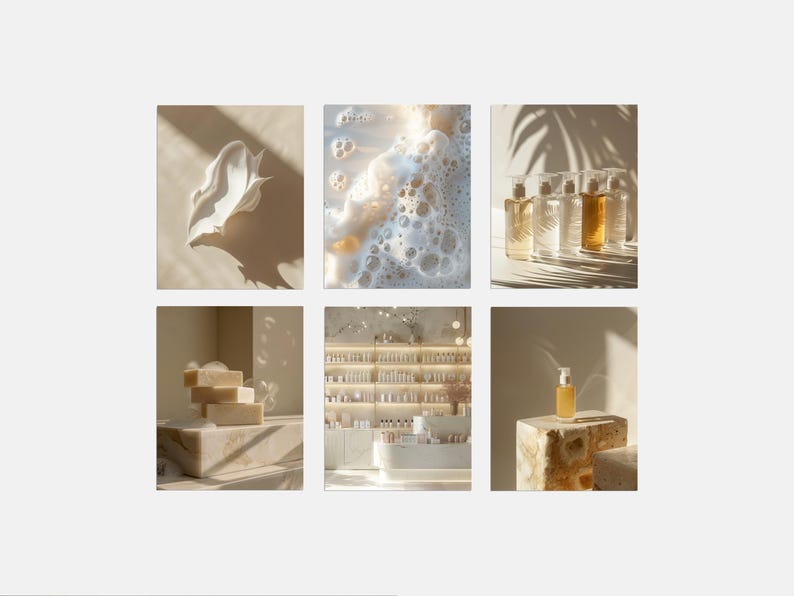 Skincare Stock Photos, 100 AI Aesthetic Beauty Images, Esthetician Medspa & Beauty Salon Branding, Skin Care Instagram Marketing Templates image 14