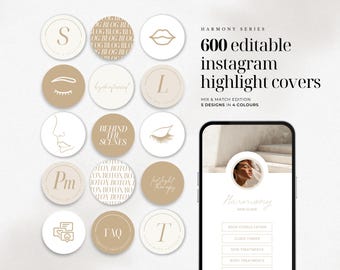 600 Esthetician Instagram Highlight Covers, Skincare Esthetician Template, Skincare IG Highlight Covers, Instagram Story Highlights Icons