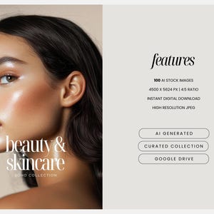 Diverse Skincare Stock Photos, Natural Beauty Portraits, Aesthetic Editorial Stock Images for Instagram, Beauty Salon & Esthetician Branding imagen 2