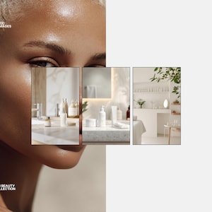 Natural Beauty Stock Photos, Editorial Diverse Skincare Portrait Images for Social Media Skin Care Beauty Salon Med Spa Esthetician, MRR PLR image 11