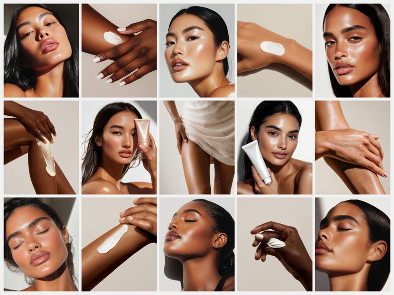 Skincare Stock Photos, 100 AI Aesthetic Beauty Images, Esthetician Medspa & Beauty Salon Branding, Skin Care Instagram Marketing Templates image 6