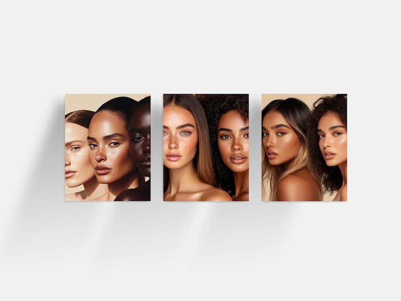 Aesthetic Skincare Stock Photos, 100 AI Beauty Images, Diverse Women Portraits for Esthetician Medspa & Beauty Salon Social Media Branding 画像 16