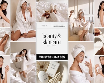 Beauty Stock Photos, Korean Beauty AI Images, Luxury Skincare Portraits, Feminine Lifestyle Content, Beauty Brand Marketing, PLR MRR Bundle
