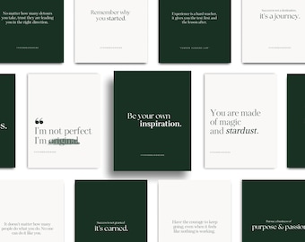 Instagram Quote Templates, Inspirational Minimalist Quotes, Instagram Post Story Quotes, Editable Canva Quote Templates, Instagram Templates