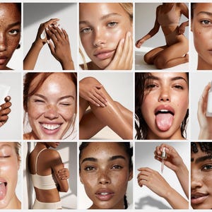 Natural Beauty Stock Photos, Editorial Diverse Skincare Portrait Images for Social Media Skin Care Beauty Salon Med Spa Esthetician, MRR PLR image 7