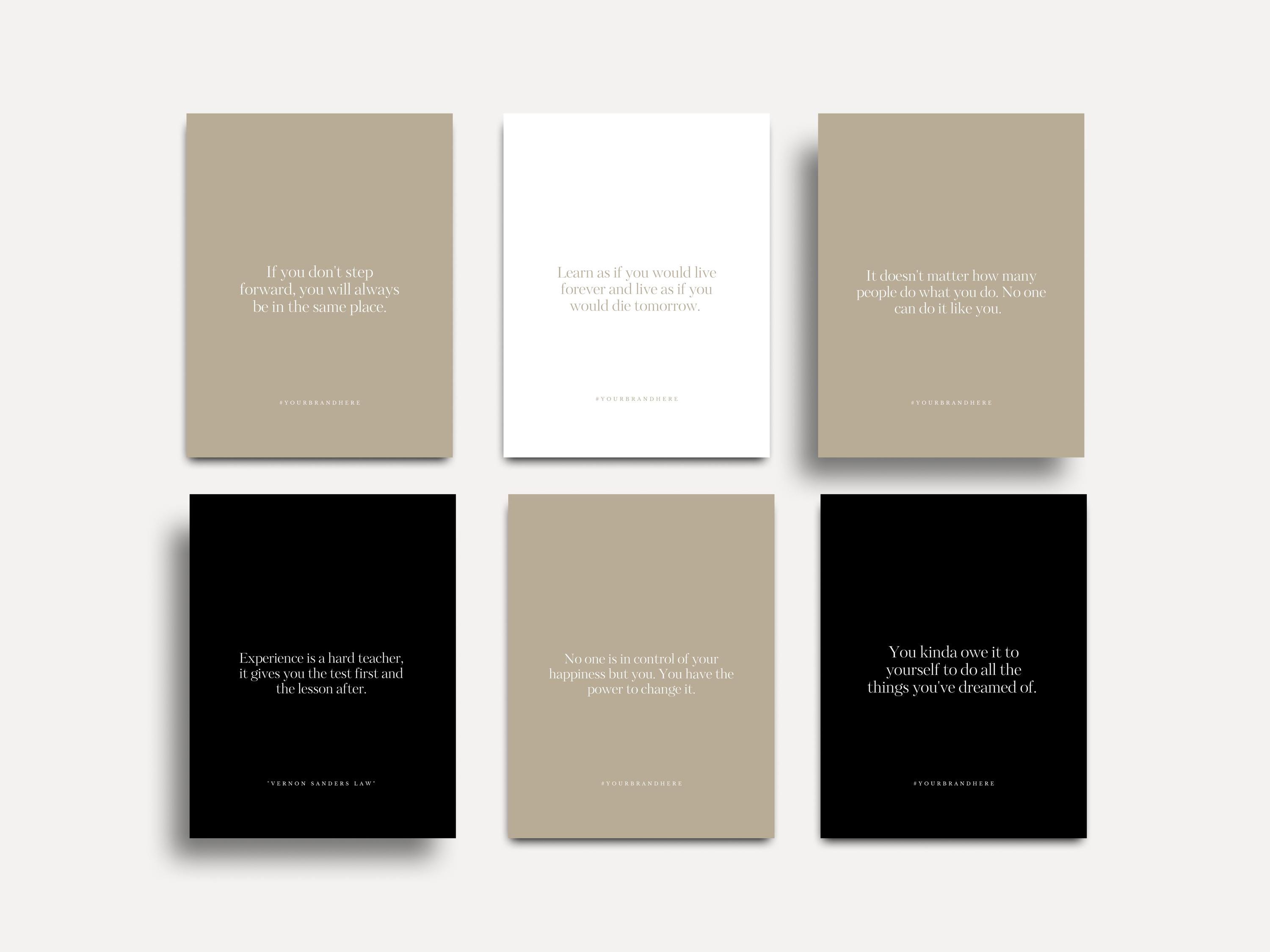 Minimalist Instagram Quote Templates: Canva Editable Social Media Posts ...