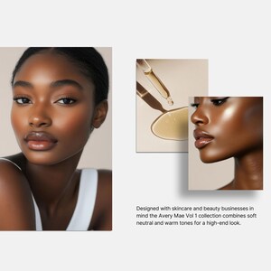 Melanin Skincare Stock Photos, Aesthetic Melanin Beauty Skin Care Stock Images for Esthetician Beauty Salon Social Media & Branding image 11
