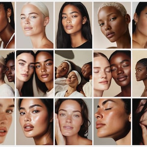 Diverse Skincare Stock Photos, Natural Beauty Portraits, Aesthetic Editorial Stock Images for Instagram, Beauty Salon & Esthetician Branding imagen 4