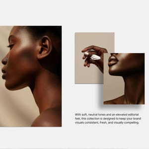 Melanin Skincare Stock Photos, Aesthetic Melanin Beauty Skin Care Stock Images for Esthetician Beauty Salon Social Media & Branding image 9