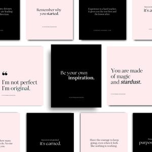 Instagram Quote Templates, Inspirational Minimalist Quotes, Instagram Post Story Quotes, Editable Canva Quote Templates, Instagram Templates