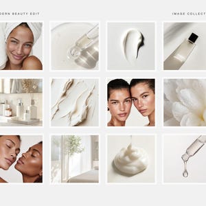 Natural Beauty Stock Photos, Editorial Diverse Skincare Portrait Images for Social Media Skin Care Beauty Salon Med Spa Esthetician, MRR PLR image 10