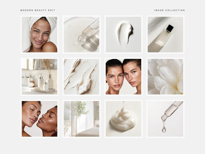 Natural Beauty Stock Photos, Editorial Diverse Skincare Portrait Images for Social Media Skin Care Beauty Salon Med Spa Esthetician, MRR PLR image 10