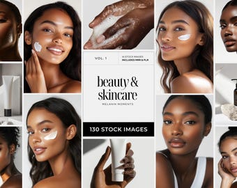 Melanin Skincare Stock Photos for Instagram Skin Care, Beauty Salon, Spa, Esthetician, PLR MRR Stock Images, Melanin Beauty Social Media