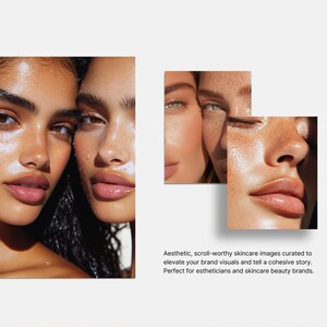 Skincare Stock Photos, 100 AI Aesthetic Beauty Images, Esthetician Medspa & Beauty Salon Branding, Skin Care Instagram Marketing Templates image 3