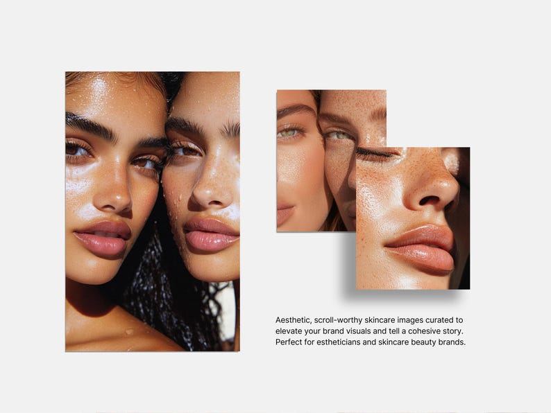 Skincare Stock Photos, 100 AI Aesthetic Beauty Images, Esthetician Medspa & Beauty Salon Branding, Skin Care Instagram Marketing Templates image 3