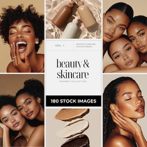 Aesthetic Skincare Stock Photos, Esthetician Social Media, Beauty Instagram Templates, Flawless Healthy Glowing Skin, AI Beauty Stock Images