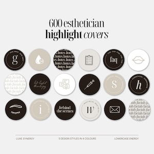 600 Esthetician Instagram Highlight Covers Neutral Skincare Story Instagram Highlight Template Instagram Minimalist IG Story Highlight Icons