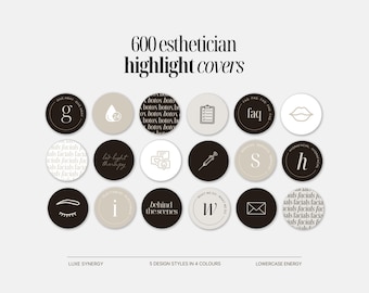 600 Esthetician Instagram Highlight Covers Neutral Skincare Story Instagram Highlight Template Instagram Minimalist IG Story Highlight Icons