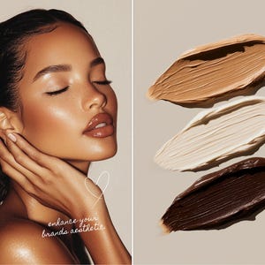 Aesthetic Skincare Stock Photos, Esthetician Social Media, Beauty Instagram Templates, Flawless Healthy Glowing Skin, AI Beauty Stock Images image 14