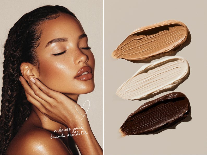 Aesthetic Skincare Stock Photos, Esthetician Social Media, Beauty Instagram Templates, Flawless Healthy Glowing Skin, AI Beauty Stock Images image 14